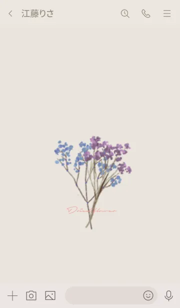 [LINE着せ替え] ベージュとピンク : Dried Flowerの画像3