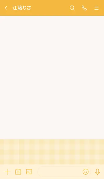 [LINE着せ替え] 無地ギンガムチェック イエロー3の画像3