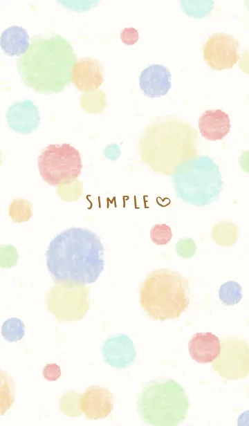 [LINE着せ替え] シンプル水彩丸9の画像1