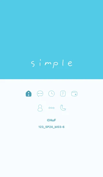 [LINE着せ替え] 123.24_ブルー3-6の画像1