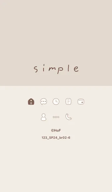 [LINE着せ替え] 123.24_ブラウン2-6の画像1