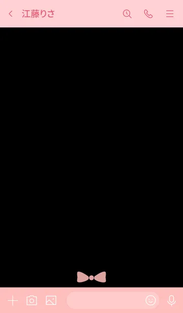 [LINE着せ替え] BORDER & RIBBON -Pink Ribbon 5-の画像3