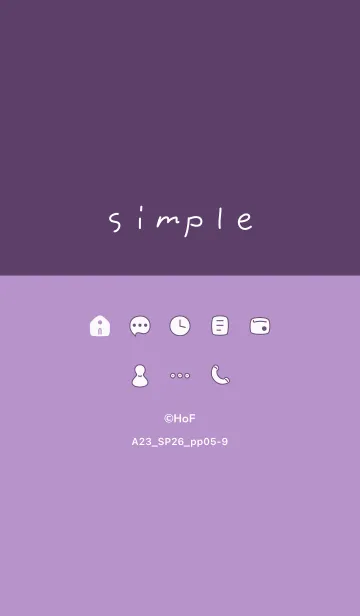 [LINE着せ替え] A23.26_パープル5-9の画像1