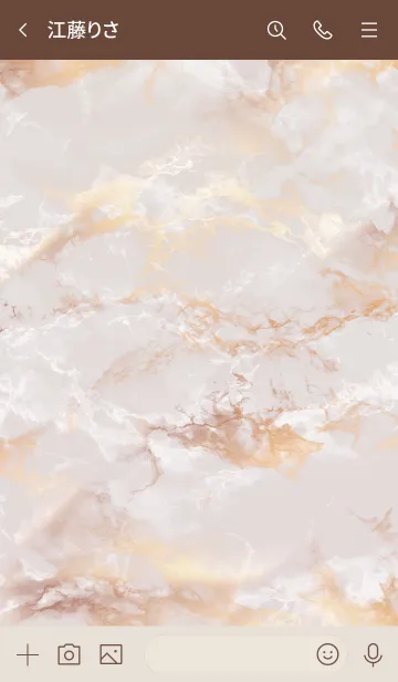 [LINE着せ替え] Marble x Gold Standard #ブラウンベージュの画像3