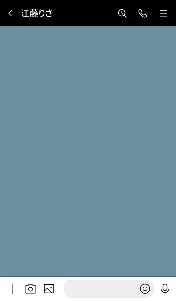 [LINE着せ替え] 大人のシンプルハート =blue black=の画像3