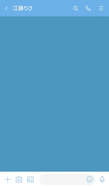 [LINE着せ替え] 青 : ゴールドアイコン着せ替えの画像3