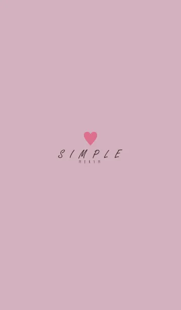 [LINE着せ替え] -DUSKY PINK BROWN SIMPLE HEART- 49の画像1