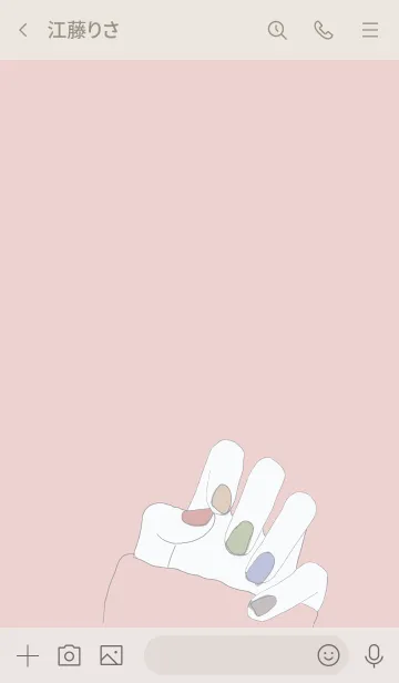 [LINE着せ替え] シンプル:色違いネイルの画像3