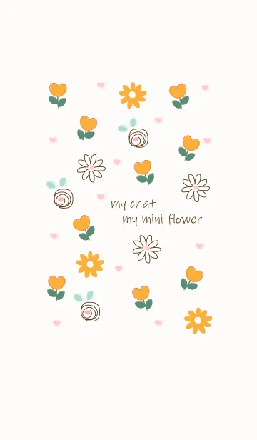 [LINE着せ替え] mini orange flowers 5の画像1