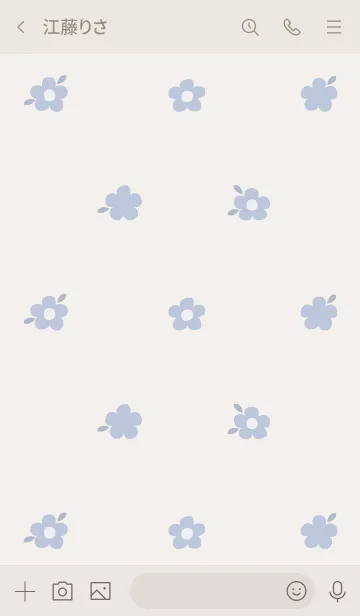 [LINE着せ替え] シンプルな青い小花の画像3