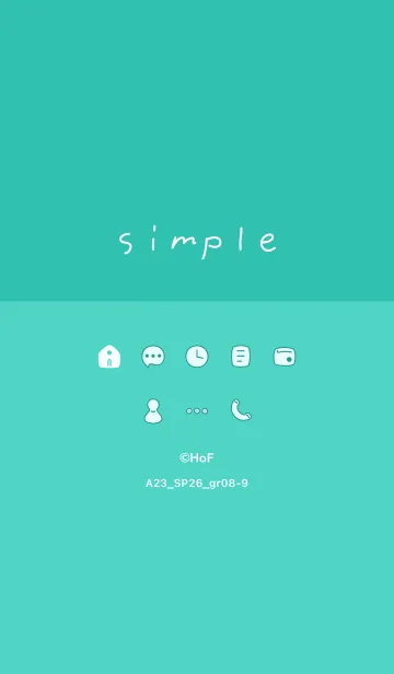 [LINE着せ替え] A23.26_グリーン8-9の画像1