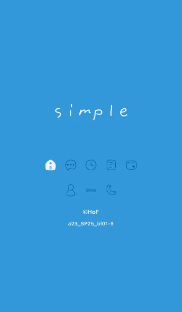 [LINE着せ替え] a23.25_ブルー1-9の画像1