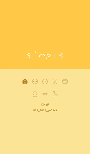 [LINE着せ替え] N23.24_イエロー3-9の画像1