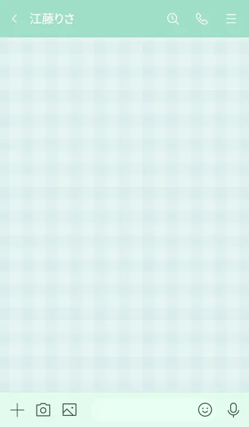 [LINE着せ替え] ギンガムチェックグリーン3の画像3