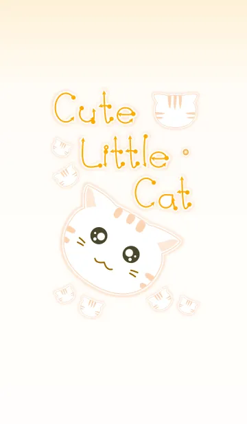 [LINE着せ替え] Cute Little Cat！ (Brown V.4)の画像1