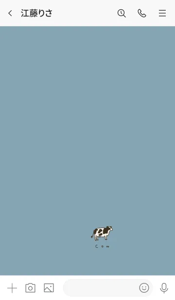 [LINE着せ替え] ブルーベージュと牛。の画像3