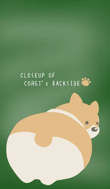 [LINE着せ替え] コーギーのおしりの着せかえ 黒板の画像1