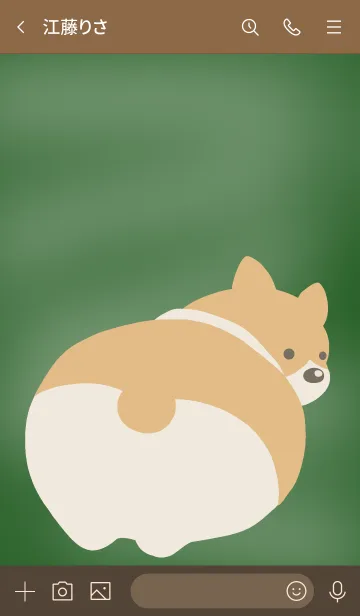 [LINE着せ替え] コーギーのおしりの着せかえ 黒板の画像3