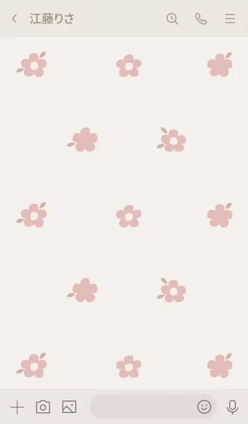 [LINE着せ替え] シンプルな赤い小花の画像3