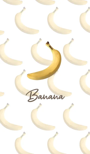 [LINE着せ替え] banana_Whiteの画像1