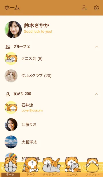 [LINE着せ替え] ランラン猫 5 (日本語)の画像2