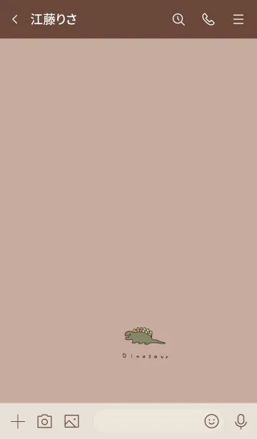 [LINE着せ替え] 恐竜。ゆるい。ベージュ。の画像3