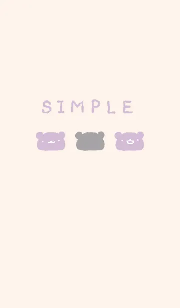 [LINE着せ替え] くすみむらさきくまの画像1