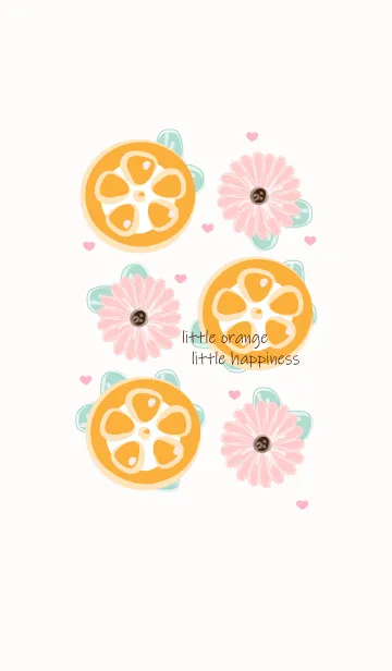 [LINE着せ替え] Fresh orange & Flowers 3の画像1