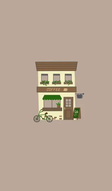 [LINE着せ替え] シンプル・cafe / mochaの画像1