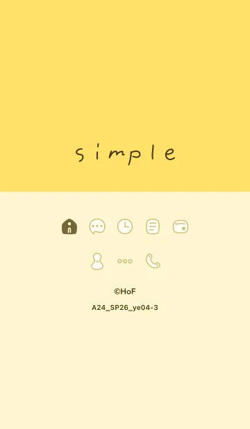 [LINE着せ替え] A24.26_イエロー4-3の画像1