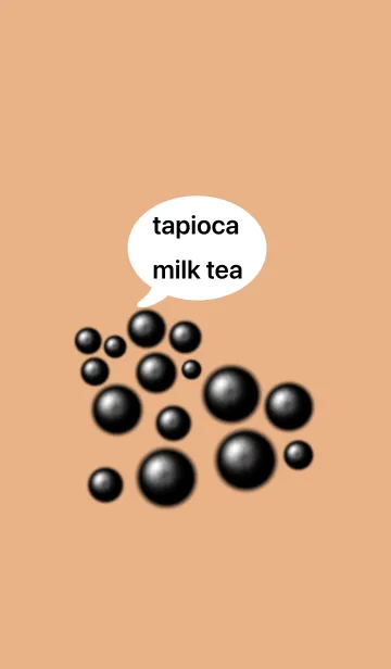 [LINE着せ替え] タピオカミルクティー シンプル ベージュの画像1