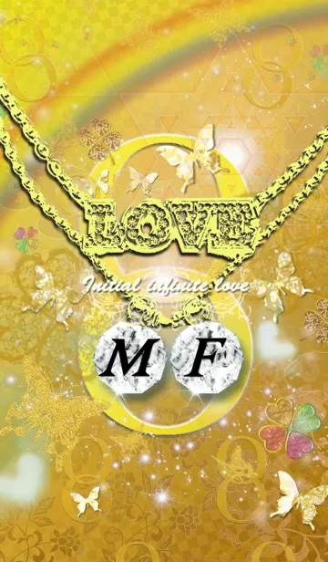 [LINE着せ替え] *M&F* イニシャル運気アップ！！無限ゴールドの画像1