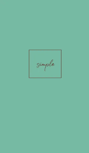 [LINE着せ替え] simple cursive -choco mint-の画像1