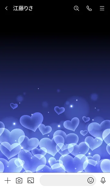 [LINE着せ替え] ULTRAMARINE BLUE HEARTの画像3