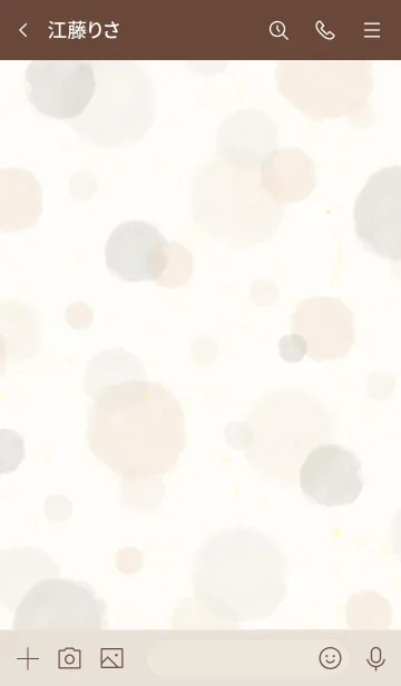 [LINE着せ替え] 水彩 ドット ベージュ29の画像3