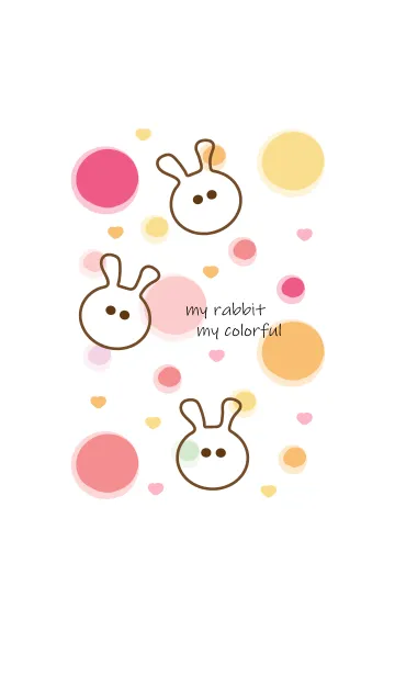 [LINE着せ替え] Colorful rabbit :)の画像1