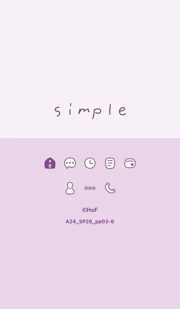 [LINE着せ替え] A24.26_パープル3-6の画像1