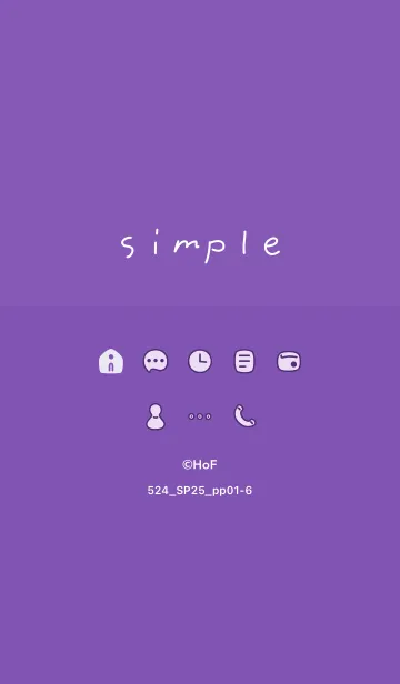 [LINE着せ替え] 524.25_パープル1-6の画像1