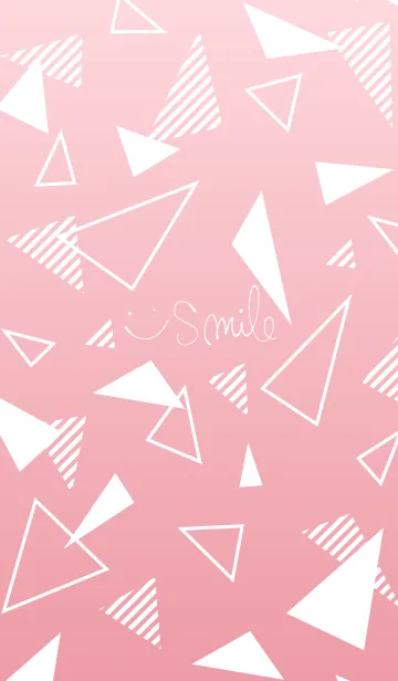 [LINE着せ替え] グラデーションと三角 ピンク2の画像1