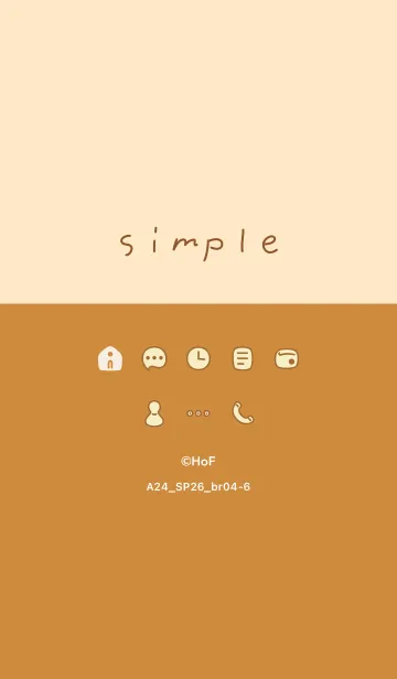 [LINE着せ替え] A24.26_ブラウン4-6の画像1