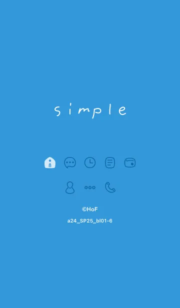 [LINE着せ替え] a24.25_ブルー1-6の画像1