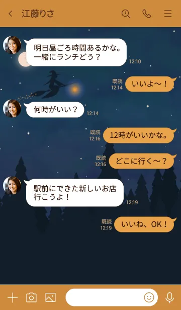 [LINE着せ替え] 魔法にかかった夜 + キャメルの画像4