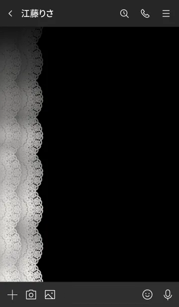 [LINE着せ替え] レース/ブラック06.v2の画像3