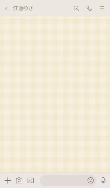 [LINE着せ替え] ギンガムチェック ベージュ2の画像3