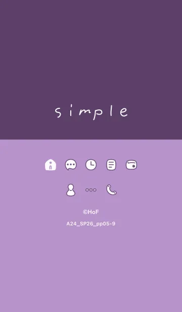 [LINE着せ替え] A24.26_パープル5-9の画像1