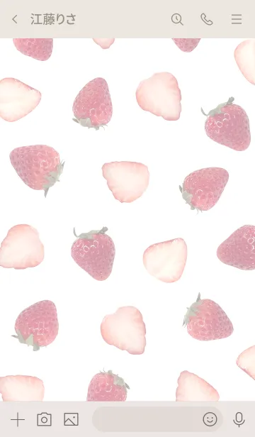 [LINE着せ替え] strawberry_white_redの画像3