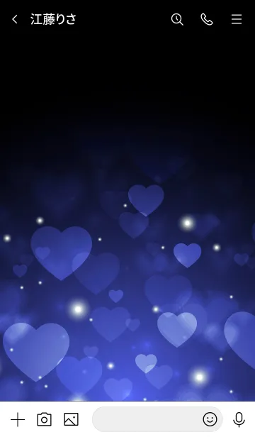 [LINE着せ替え] Love Heart Theme -ULTRAMARINE BLUE-の画像3