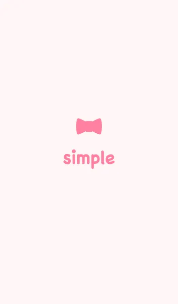 [LINE着せ替え] シンプルリボン2＊ピンク3の画像1