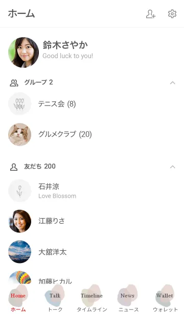 [LINE着せ替え] 線画チューリップの画像2