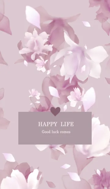 [LINE着せ替え] 大人クリアフラワー・ハート・ピンクの画像1